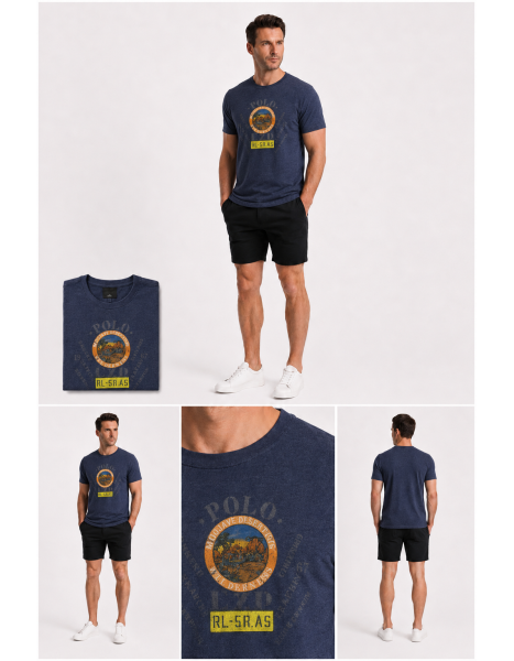 Erkek Lacivert Polo Desenli Erkek Lacivert Polo Desenli