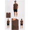 CLUB Erkek Kahverengi Nakış Logolu Bisiklet Yaka T-Shirt