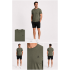 CLUB Erkek Haki Nakış Logolu Bisiklet Yaka T-Shirt
