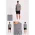 CLUB Erkek Gri Nakış Logolu Bisiklet Yaka T-Shirt