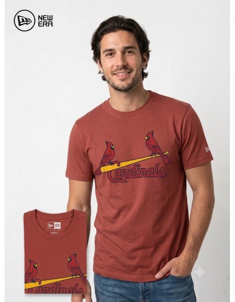 Kiremit Kırmızı Cardinals Logolu Kısa Kollu Erkek T-Shirt - New Era Style Kiremit Kırmızı Cardinals Logolu Kısa Kollu Erkek T-Shirt - New Era Style