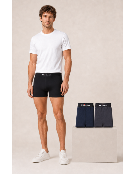 Premium Logolu Boxer Brief - 3'lü Koleksiyon (Kiton)