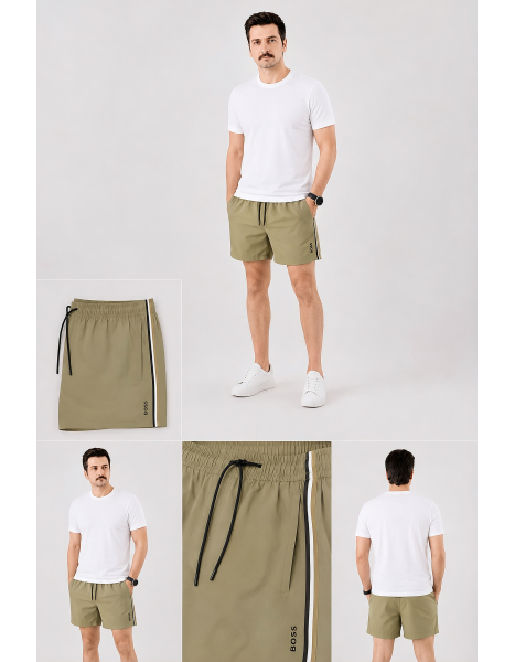 Açık Haki Erkek Deniz Şortu beachwear