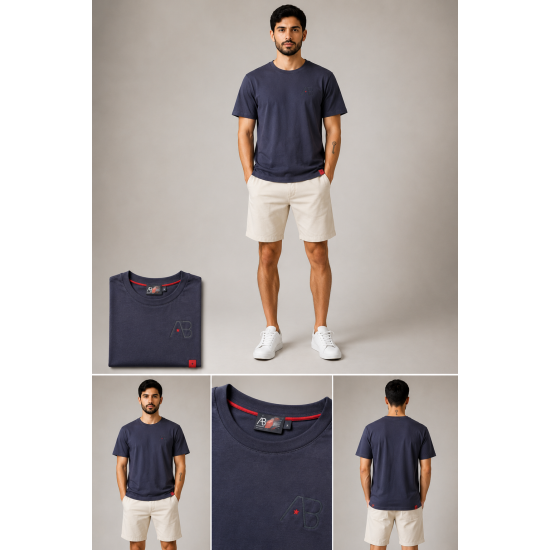 AB Lifestyle Men's Star Logo Bisiklet Yaka Erkek Tişört – Antrasit AB Lifestyle Men's Star Logo Bisiklet Yaka Erkek Tişört – Antrasit