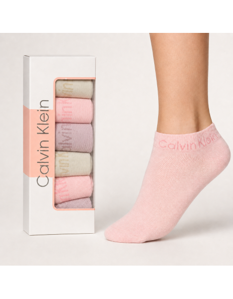 Calvin Klein Kadın 6'lı Ankle Çorap Seti – Minimalist Çizgiler ve Pastel Konfor BAMBU (İTAL) Calvin Klein Kadın 6'lı Ankle Çorap Seti – Minimalist Çizgiler ve Pastel Konfor BAMBU (İTAL)