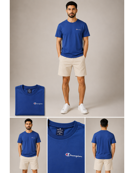 Champion Unisex Mavi Logo Nakışlı Oversize Tişört Champion Unisex Mavi Logo Nakışlı Oversize Tişört