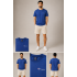 Champion Unisex Mavi Logo Nakışlı Oversize Tişört