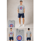 Chicago Cubs Logolu Gri Melanj T-Shirt