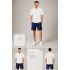  Clup Kendinden Dokulu Triko Örme Ekru Polo Yaka T-Shirt