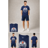 Edmonton Oilers Logolu Lacivert T-Shirt