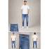 Erkek Mavi Slim Fit Jean Pantolon - Kollar Clothing