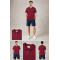 Fermuarlı Yaka Minimal Logolu Bordo Polo Yaka T-Shirt