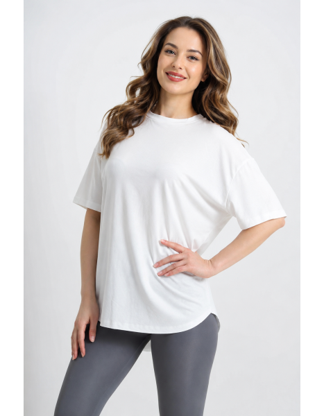 Kadın Beyaz Oversize Basic Tişört - Salaş Kesim Bisiklet Yaka T-Shirt (TENSEL KUMAŞ) (STANDART BEDEN) Kadın Beyaz Oversize Basic Tişört - Salaş Kesim Bisiklet Yaka T-Shirt (TENSEL KUMAŞ) (STANDART BEDEN)