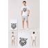 Kaplan Baskılı Beyaz Erkek T-Shirt