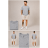 Kinetix Men's Basic Minimal Logo Bisiklet Yaka Erkek Tişört – Melanj Gri