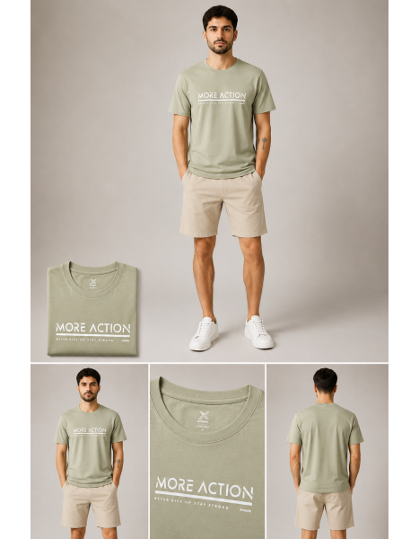 Kinetix Men's More Action Bisiklet Yaka Erkek Tişört – Çağla Yeşili Kinetix Men's More Action Bisiklet Yaka Erkek Tişört – Çağla Yeşili