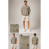 Kleinigkeit Men's Coordinates Graphic Bisiklet Yaka Erkek Tişört – Haki