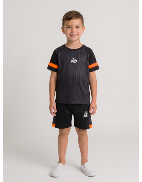 KWD Logolu Siyah-Turuncu Erkek Çocuk Spor İkili Takım KWD Logolu Siyah-Turuncu Erkek Çocuk Spor İkili Takım