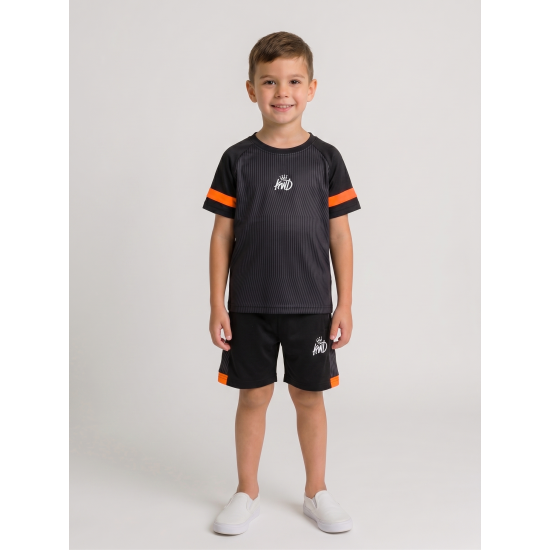 KWD Logolu Siyah-Turuncu Erkek Çocuk Spor İkili Takım KWD Logolu Siyah-Turuncu Erkek Çocuk Spor İkili Takım