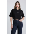 Les Benjamins Logolu Crop Tişört - Siyah