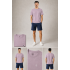 Los Angeles Dodgers Nakış Logolu Lila T-Shirt