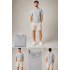Nova Stil Men's Basic Solid Bisiklet Yaka Erkek Tişört – Melanj Gri
