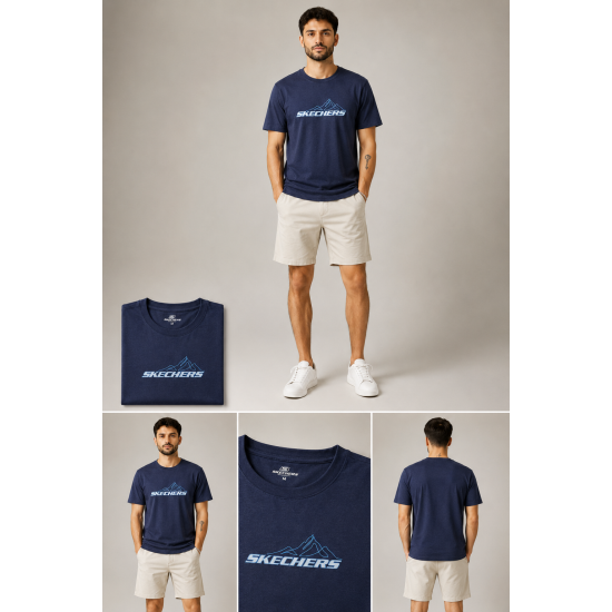 Skechers Men's Outdoor Graphic Bisiklet Yaka Erkek Tişört – Dinamik Tarz ve Aktif Konfor Skechers Men's Outdoor Graphic Bisiklet Yaka Erkek Tişört – Dinamik Tarz ve Aktif Konfor