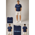 Skechers Men's Patterned Logo Bisiklet Yaka Erkek Tişört – Modern Çizgiler ve Gün Boyu Konfor